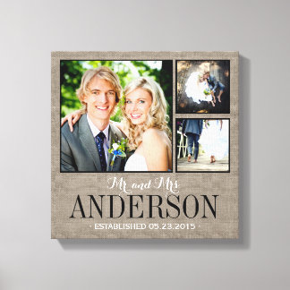 Toile Canvas de collection photo de Mariage rustique