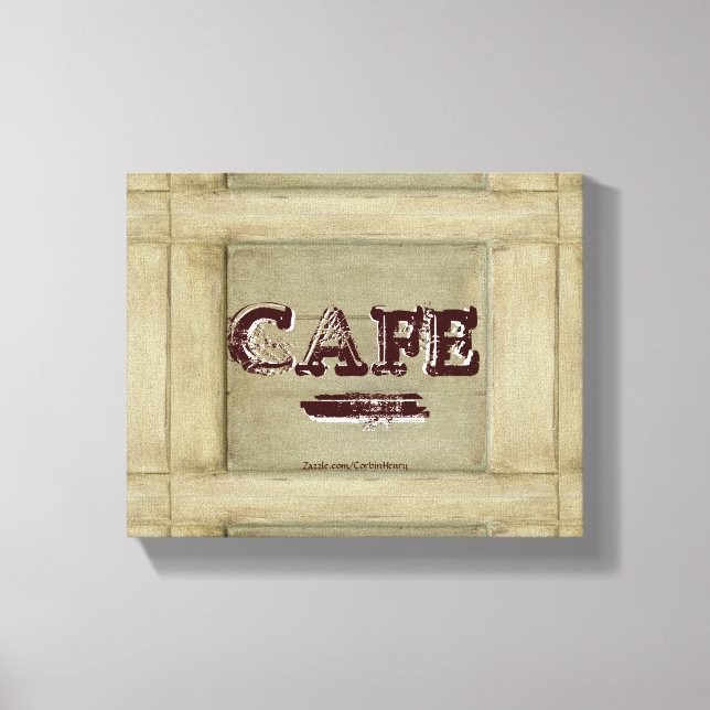 Toile Canvas de cuisine de café rustique Imprimer - Pein (Recto)