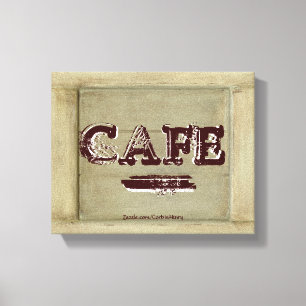 Toile Canvas de cuisine de café rustique Imprimer - Pein
