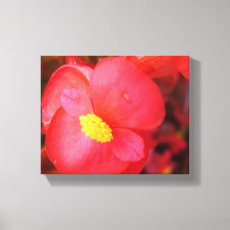 Toile Canvas de fleurs rouges