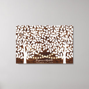 Toile Canvas de livre d'hôtes Rustic Lights - 250 signat