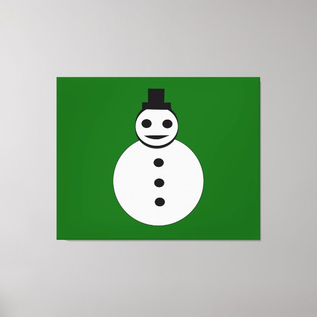 Toile Canvas de neige de Noël souriant Imprimer (Recto)