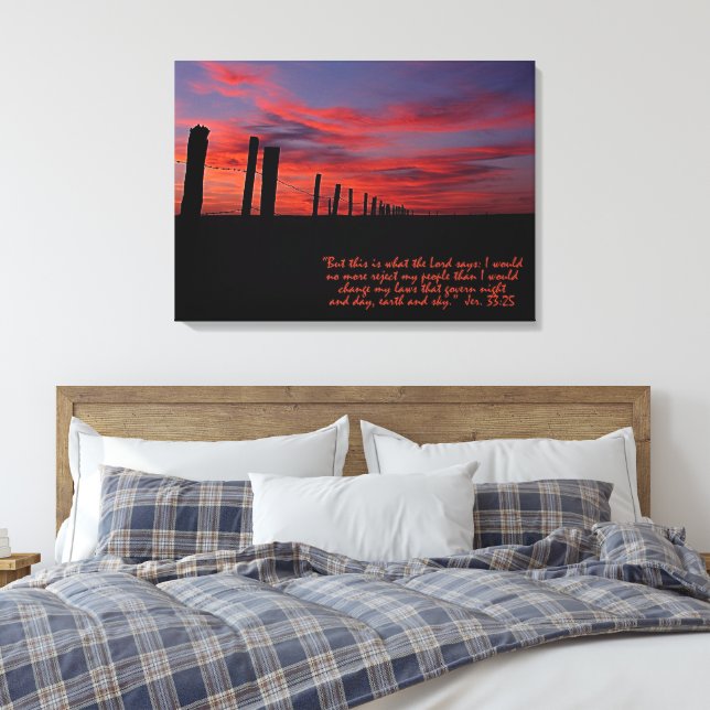 Toile Canvas d'étirement Inspirationnel Sunset Sky Impre (Insitu(Chambre))