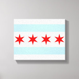 Toile Canvas du drapeau de Chicago