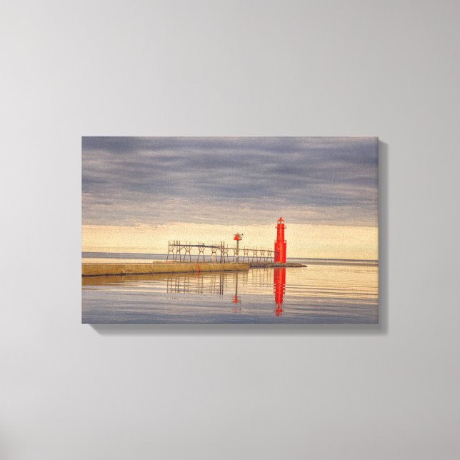Toile Canvas du phare Algoma Wisconsin (Recto)