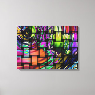 Toile Canvas Enveloppé De Mosaïque Funky