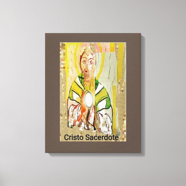Toile Canvas étirés Christ Prêtre Imprimer (Recto)