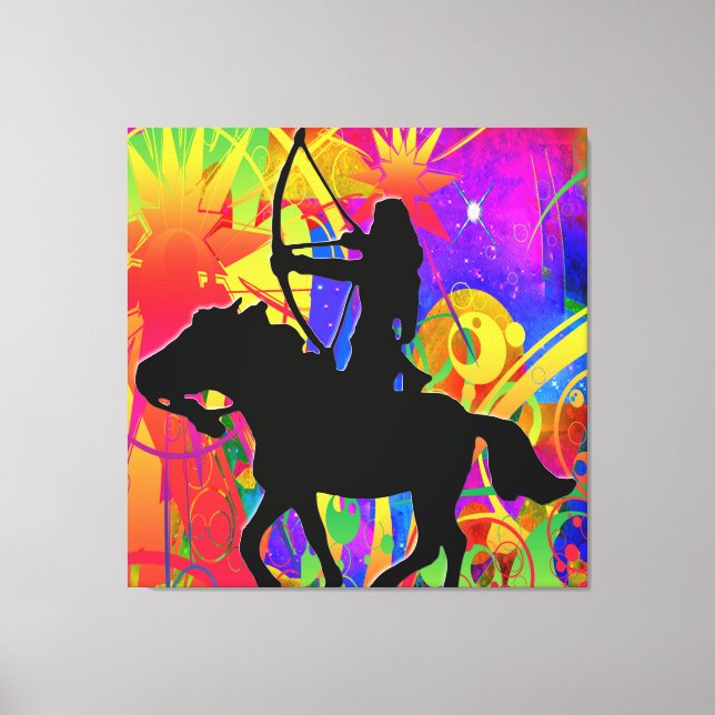 Toile Canvas étirés de chasseur amérindien (Recto)