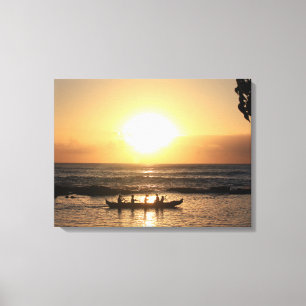 Toile Canvas Hawaii Sunset 3 Pièce Imprimer
