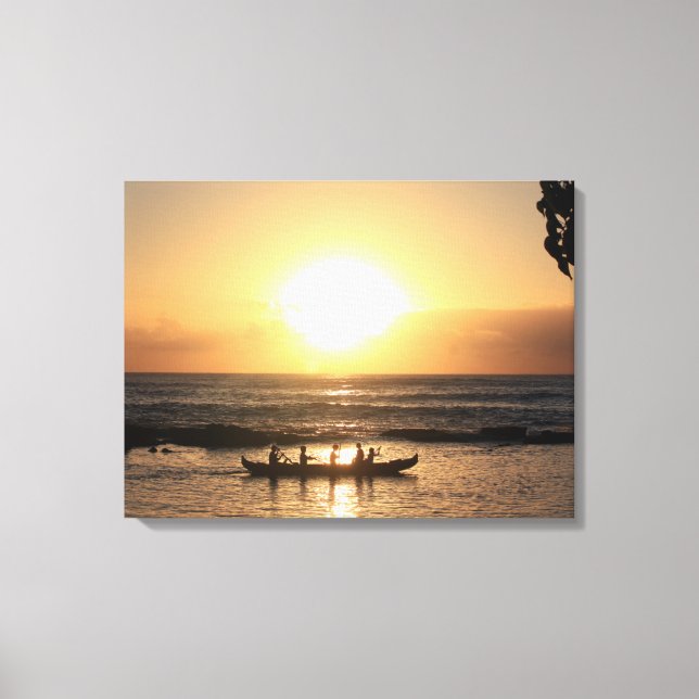 Toile Canvas Hawaii Sunset 3 pièces Imprimer (Recto)