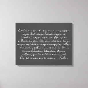 Toile Canvas lyrique de chanson customisée
