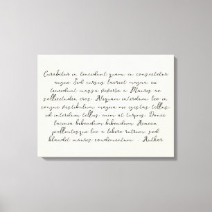 Toile Canvas lyrique de chanson customisée