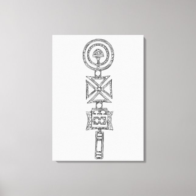 Toile Canvas Maroc imprimé tribal Berbère 2 (Recto)