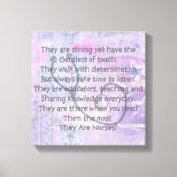 Canvas Nurse Poem Mur Art "Ce Sont Des Infirmières