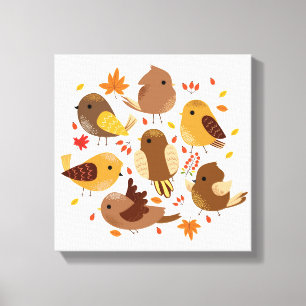 Toile Canvas Oiseaux d'automne