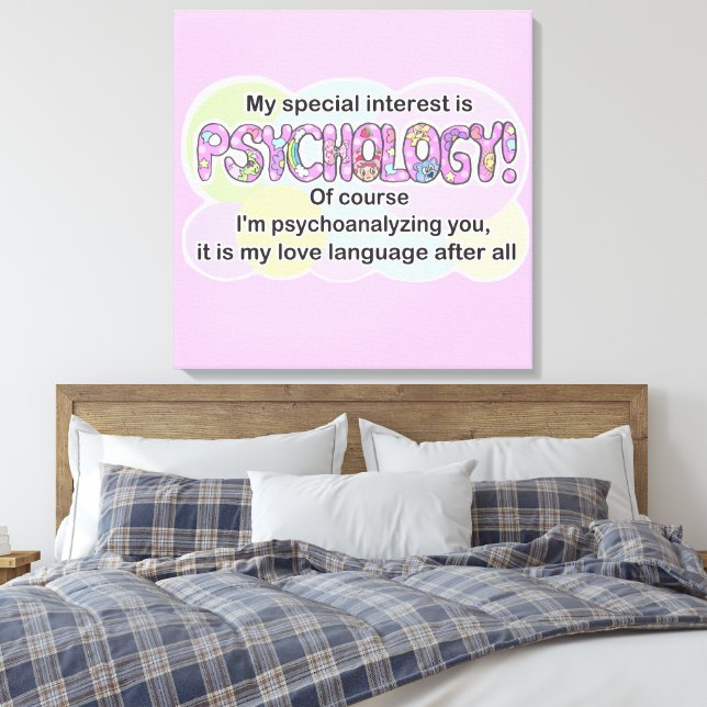 Toile Canvas Psychology Love Language (ADHD, Autistic) (Insitu(Chambre))