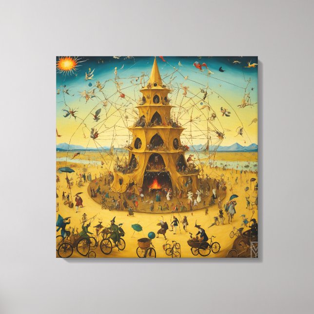 Toile Canvas Storm at Burning Man by Bosch (Recto)