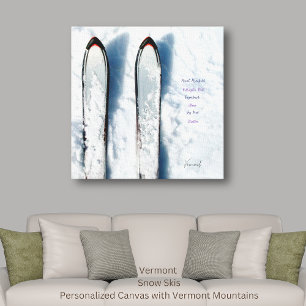 Toile Canvas Stretted Ski du Vermont