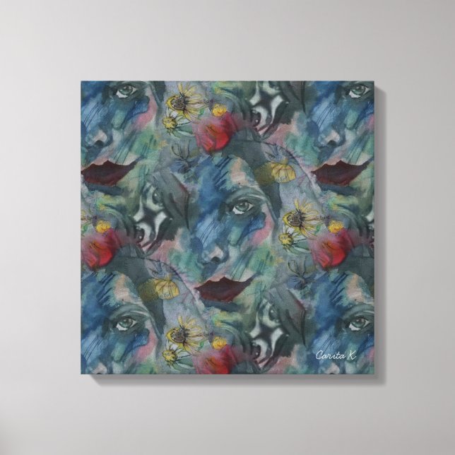 Toile Canvastavla Sarah Rubellite (Recto)