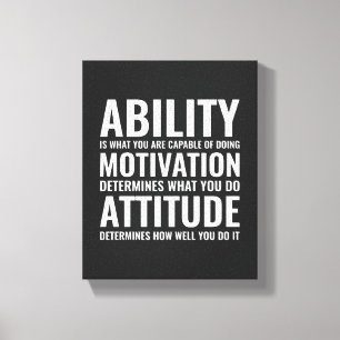Toile Capacité Motivation Attitude Motivation Mur Art
