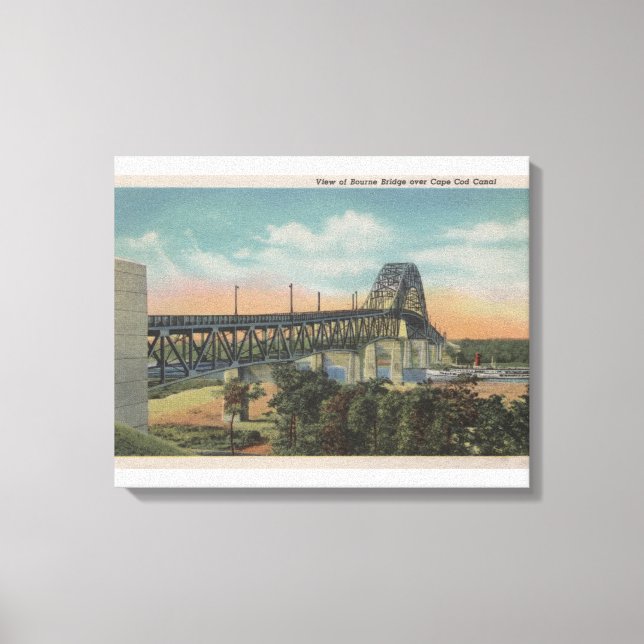 Toile Cape Cod, MassachusettsVue du pont Bourne (Recto)