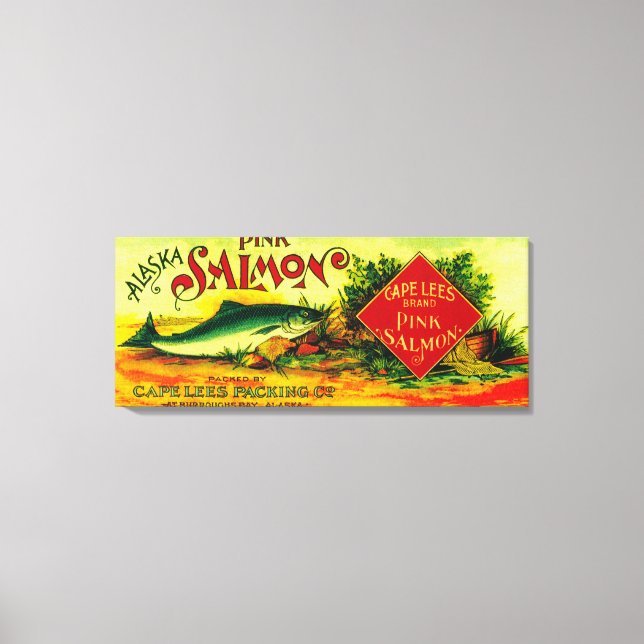 Toile Cape Lees Saumon Can Label Burroughs Bay, AK (Recto)