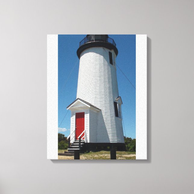 Toile Cape Poge Light House sur le vignoble de Martha (Recto)