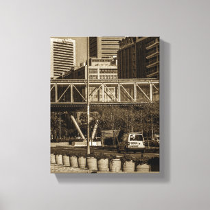 Toile Cape Town Monochrome Cityscape Street Lifestyle