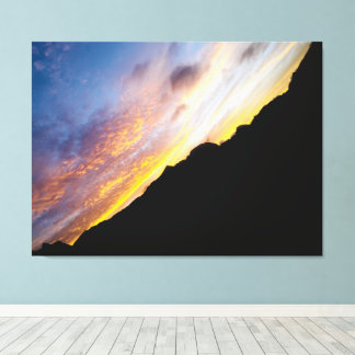 Toile Cape Verde Coucher de soleil abstrait diagonal mon