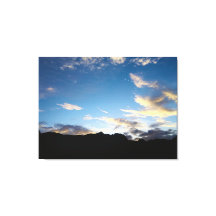 Cape Verde Crépuscule Silhouette de Montagne Ciel