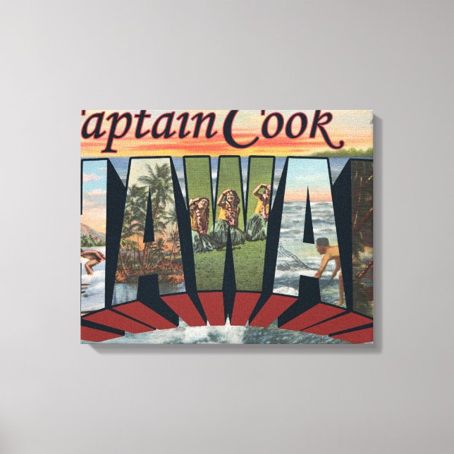 Toile Capitaine Cook, Hawaii - Grandes Scènes (Recto)