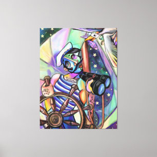 Toile Capitaine de Nuit Style Art Peinture originale