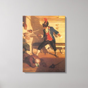 Toile Capitaine pirate vintage, combat d'épée par NC Wye