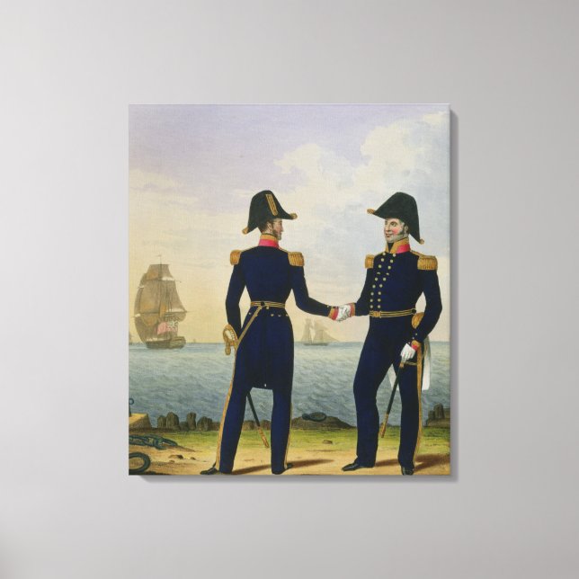 Toile Capitaines, plaque 5 de 'Costume de la Royal Navy (Recto)