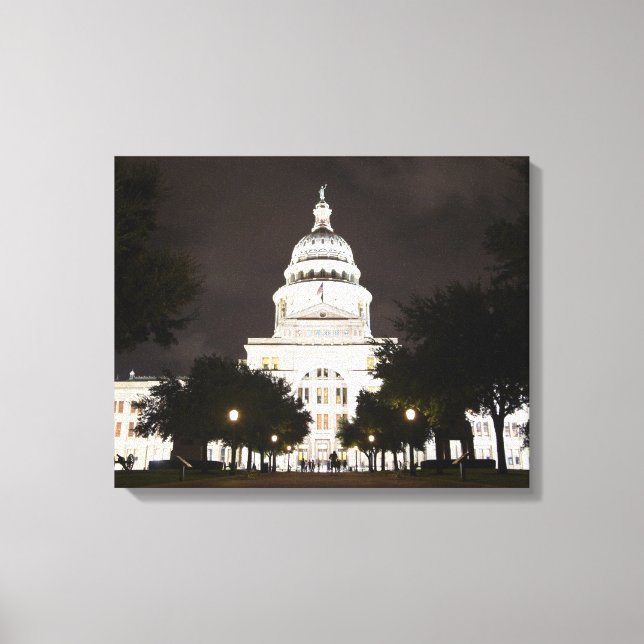 Toile Capitole d'Austin, Texas à la nuit (Recto)