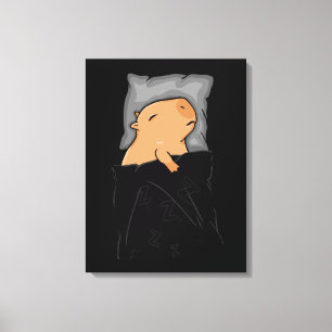 Toile Capybara Cadeau Femme Enfants Capybara Dormir Capy
