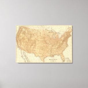 Toile Caractéristiques topographiques des Etats-Unis