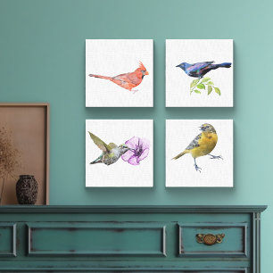Toile Cardinal, Grackle, Colibri, Oriole