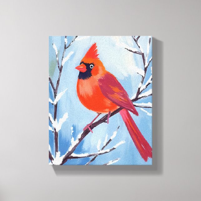 Toile Cardinal Rouge | Fête de l'Eau-forte d'Hiver (Recto)