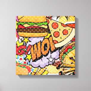 Toile Caricature alimentaire