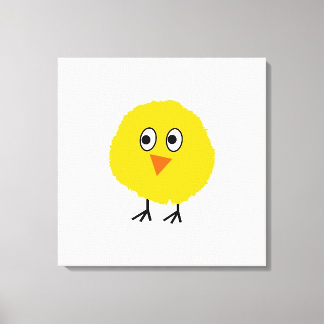 Toile Caricature au poulet mignon (Recto)