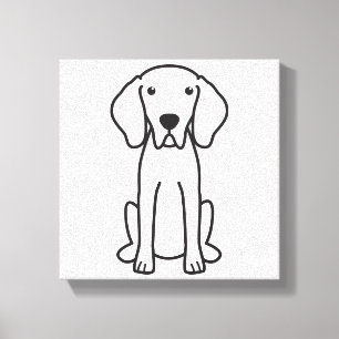 Toile Caricature de chien Weimaraner