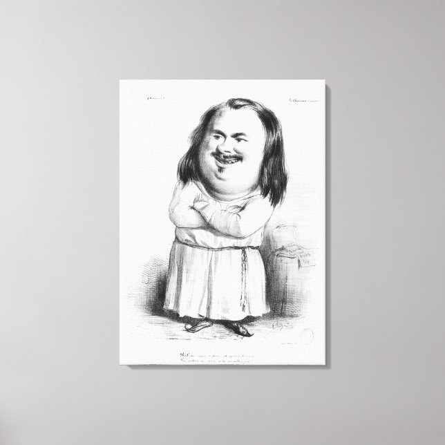 Toile Caricature de Honore de Balzac (Recto)