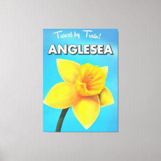 Toile Caricature de l'affiche de voyage Anglesea Vintage