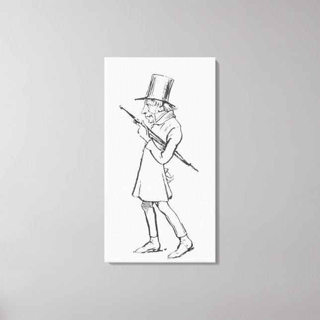 Toile Caricature de Soren Aabye Kierkegaard (Recto)