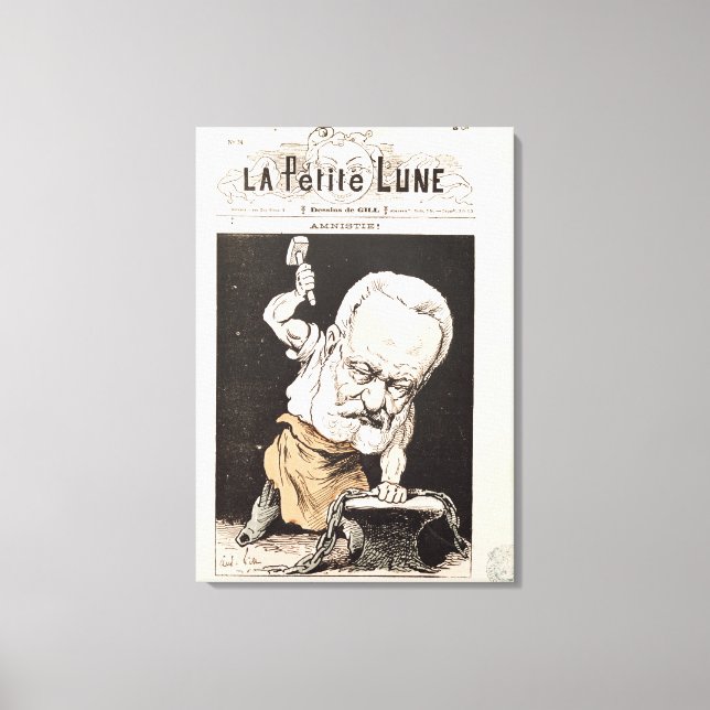 Toile Caricature de Victor Hugo (Recto)