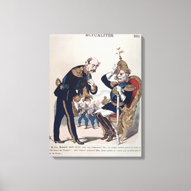 Toile caricature du Kaiser Guillaume de Prusse (Recto)