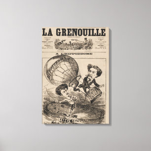 Toile Caricature Française Du Ballooniste En Ballon À Ai