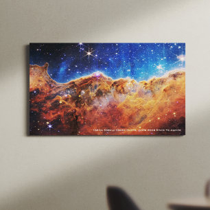 Toile Carina Nebula Falaises cosmiques James Webb Hi-Res