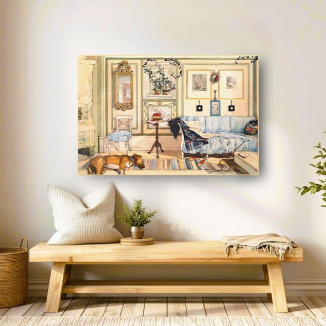 Toile Carl Larsson Aquarelle, Art folklorique suédois ne (Créateur téléchargé)